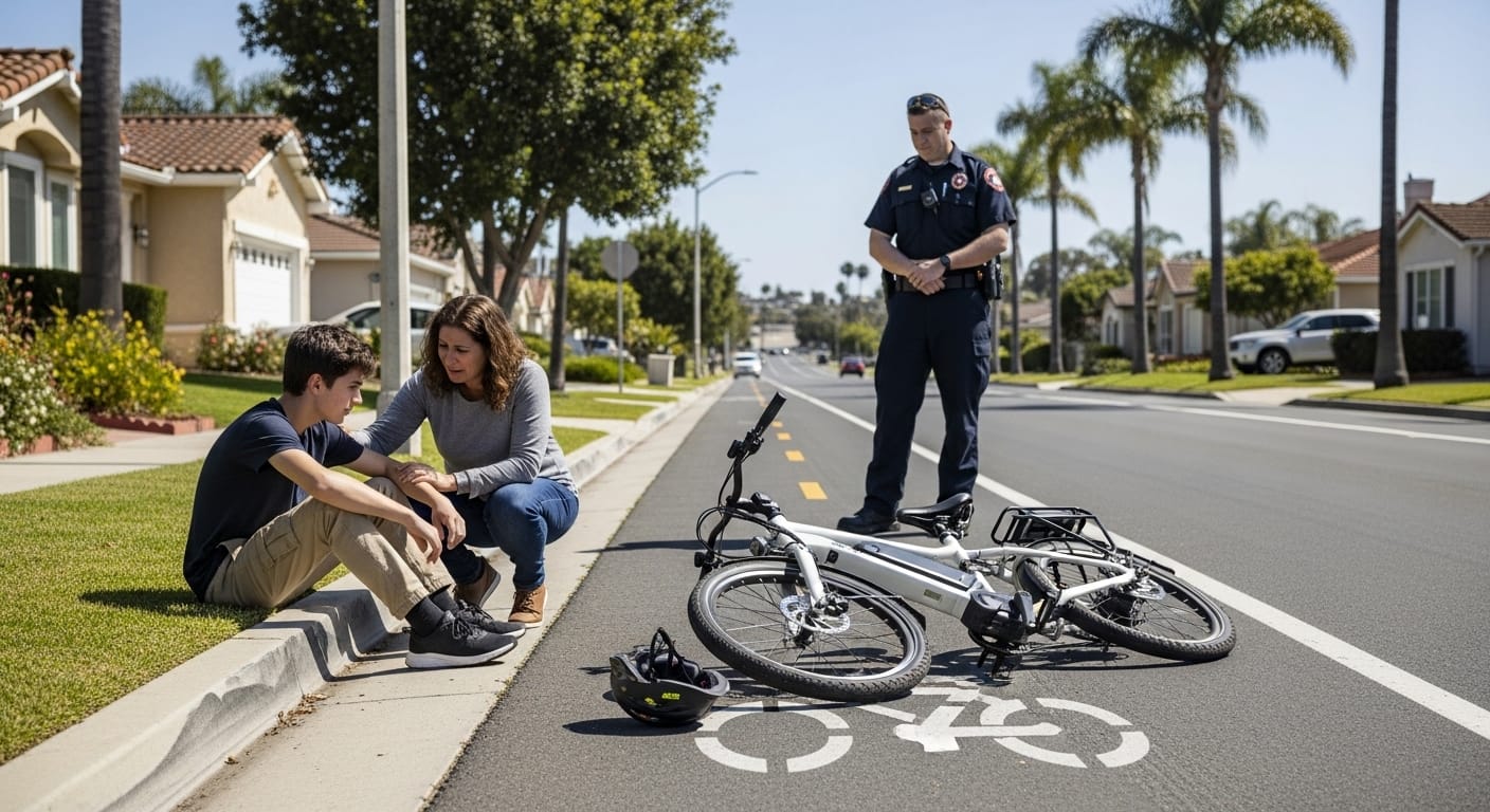 Teen e-bike accident in San Diego injury claim