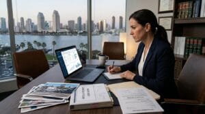 San Diego attorney reviewing AI insurance claims after an injury accident