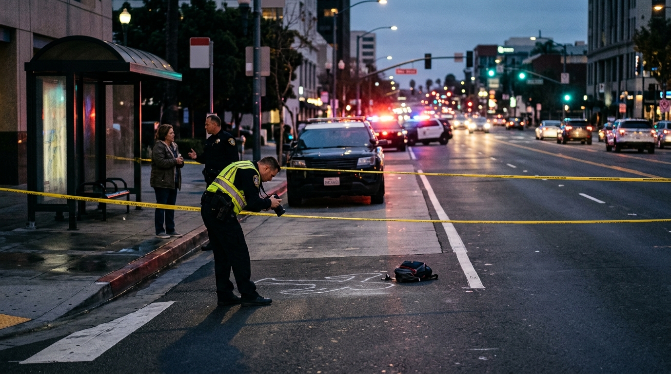 San Diego hit-and-run pedestrian injury claim near a bus stop and crosswalk