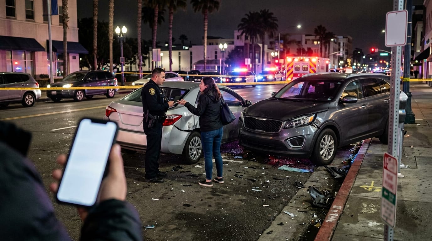 San Diego rideshare accident claim involving app status and insurance coverage